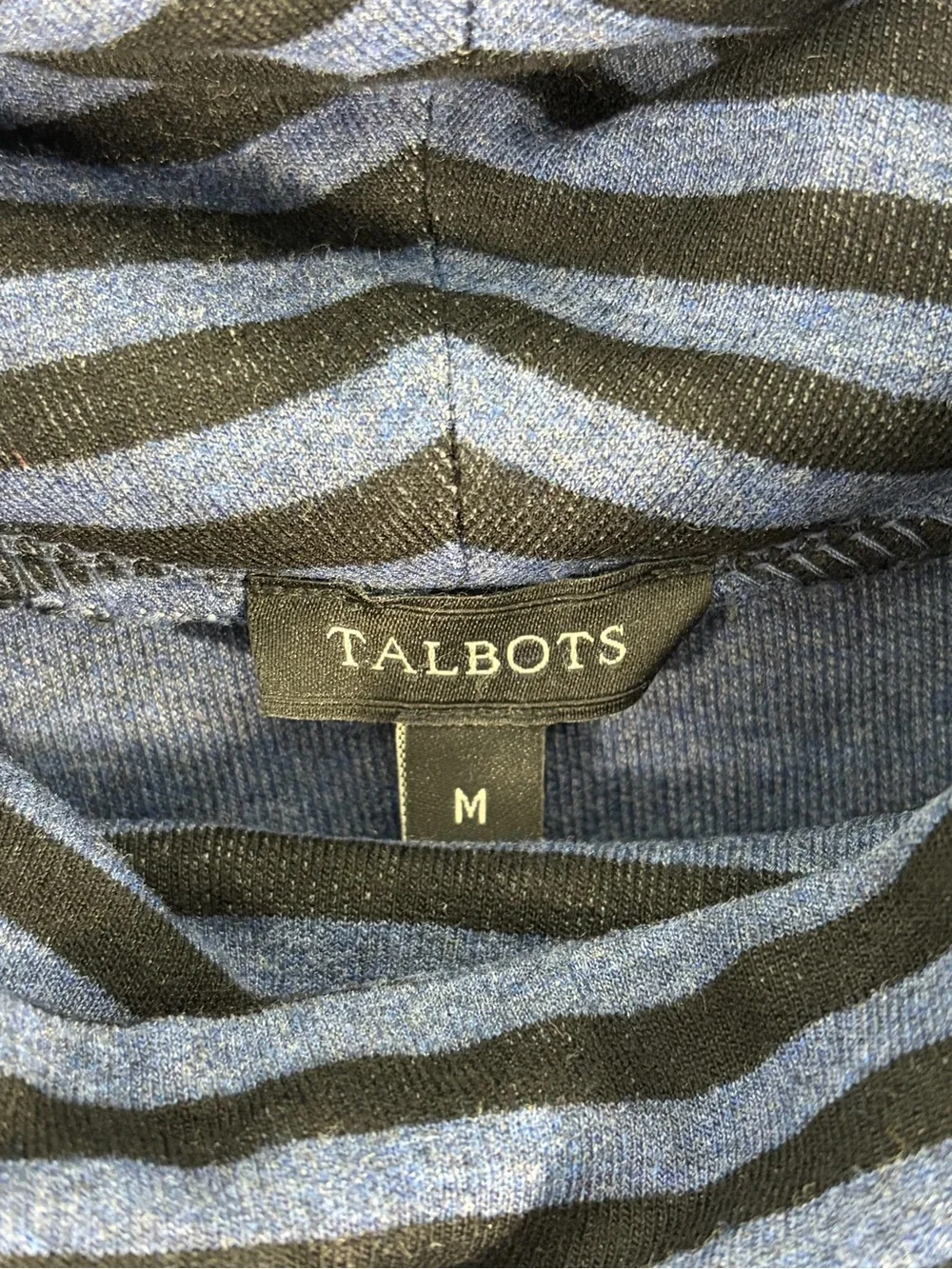 Talbots Striped Cowl Neck Sweater (M) - Picture 3 of 6